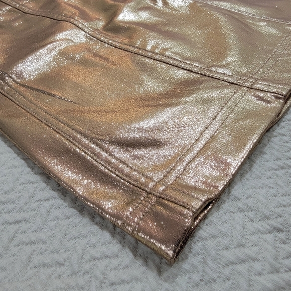NEW Wild Fable Sparkly Mini Skirt Size 6 Champagne Metallic Holiday - Picture 4 of 16